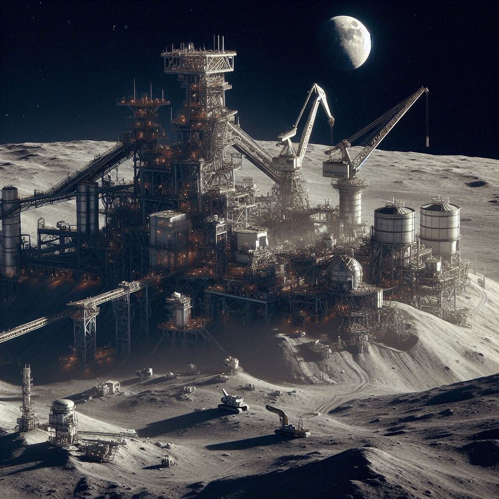 Automating a lunar process plant