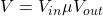 V = V_{in} − \mu V_{out}