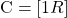 \mathrm{C} = [−1 − R]