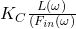 K_C  \frac{L(\omega)}{(F_{in} (\omega)}