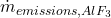 \dot{m}_{emissions,AlF_3}