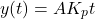 \begin{equation*} y(t) = AK_{p}t \end{equation*}