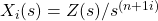 X_{i}(s) = Z(s)/s^{(n+1−i)}