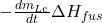 -\frac{dm_{Le}}{dt} \Delta H_{fus}