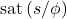 \mathrm{sat}\left(s/\phi\right)